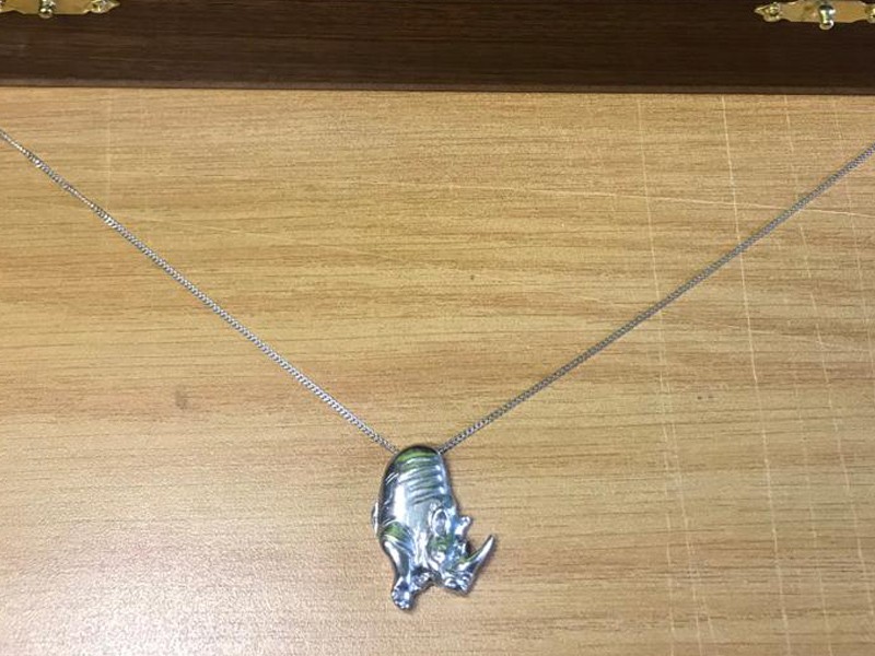 Rhino puzzle piece necklace Rhino puzzle piece necklace